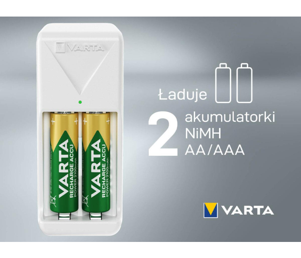 Varta Ładowarka MINI 57656 +2xAA 2100mAh - 1456646 - zdjęcie 4